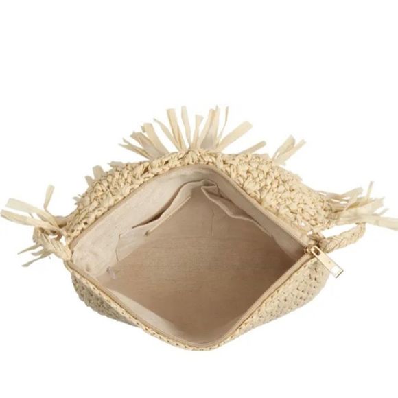 Crossbody Crocheted Straw Bag by Urban Expressions VEGAN 10.5 x 7 x 0.5 inches - Picture 7 of 15